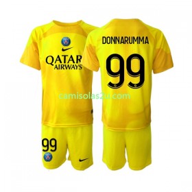 Camisolas de futebol Paris Saint-Germain Gianluigi Donnarumma 99 Guarda Redes Criança Equipamento 3ª 2022/23 Manga Curta